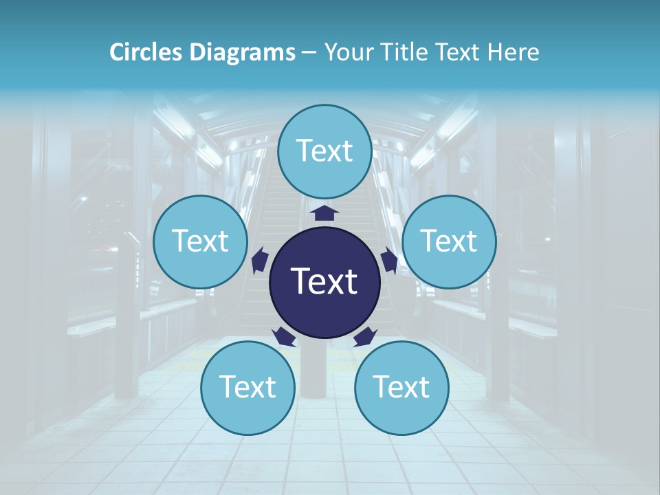 Passengers Metro Handrail PowerPoint Template