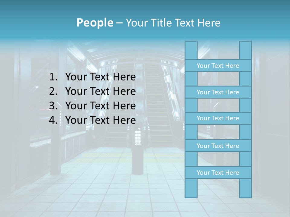 Passengers Metro Handrail PowerPoint Template