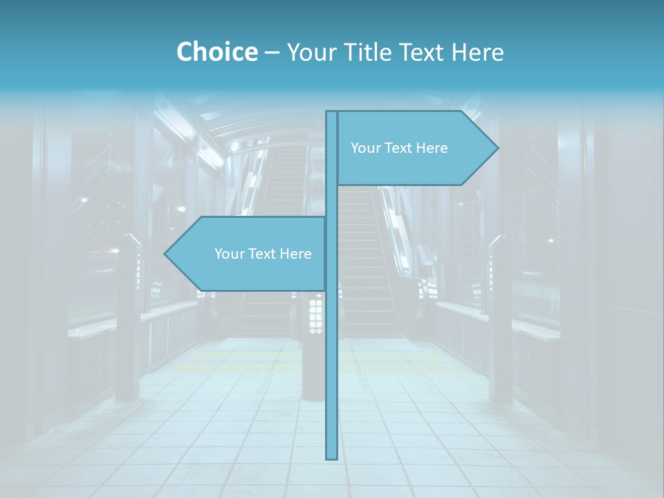 Passengers Metro Handrail PowerPoint Template