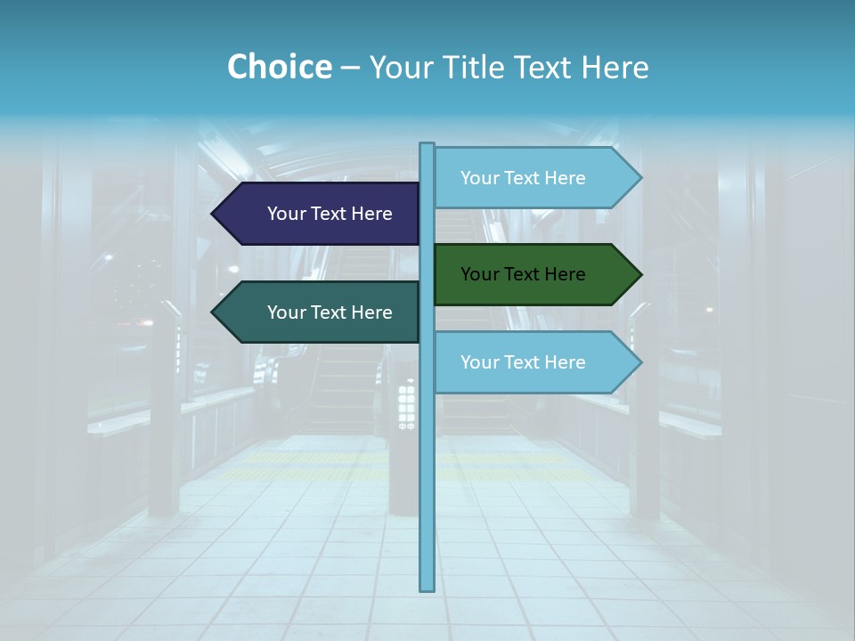 Passengers Metro Handrail PowerPoint Template