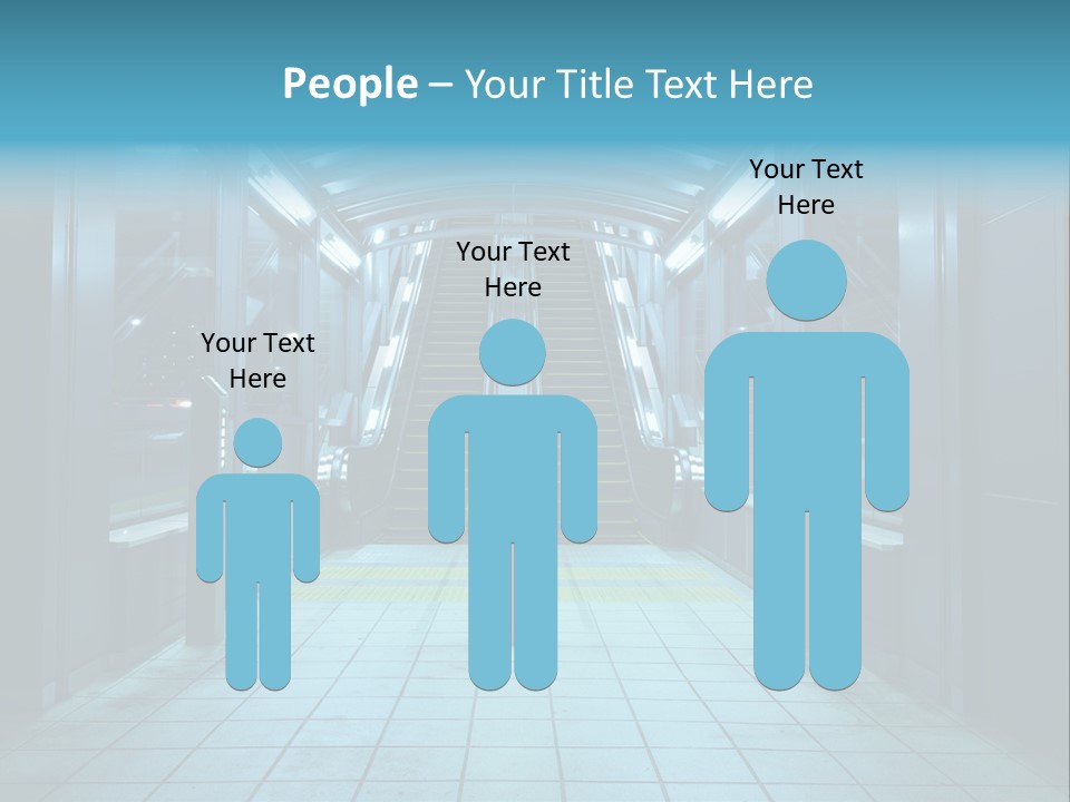 Passengers Metro Handrail PowerPoint Template