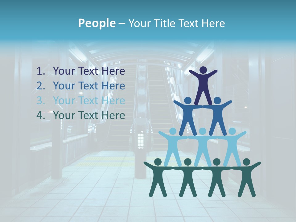 Passengers Metro Handrail PowerPoint Template