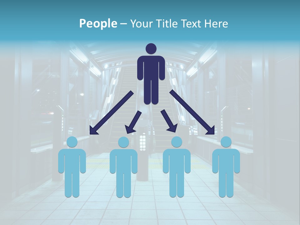 Passengers Metro Handrail PowerPoint Template