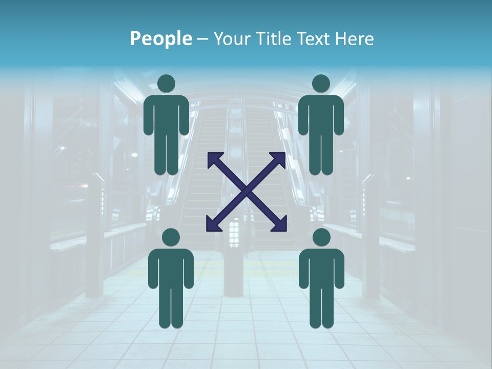 Passengers Metro Handrail PowerPoint Template