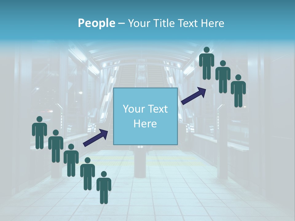 Passengers Metro Handrail PowerPoint Template