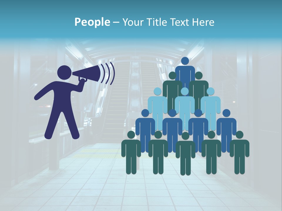 Passengers Metro Handrail PowerPoint Template