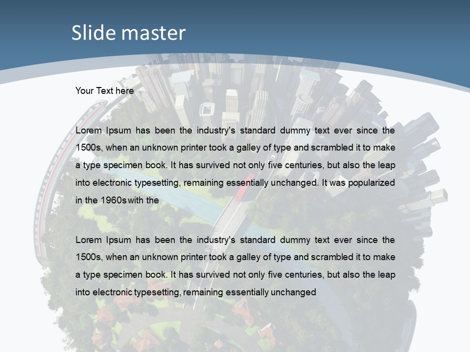 Urban River Commute PowerPoint Template