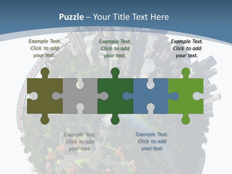 Urban River Commute PowerPoint Template