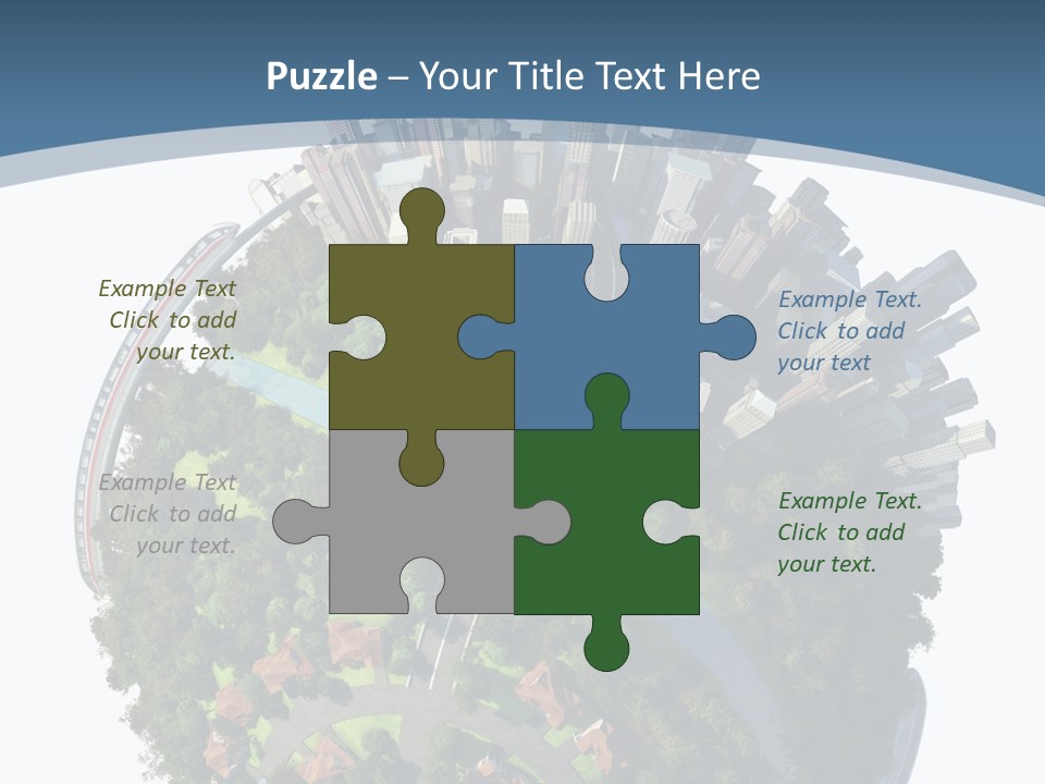 Urban River Commute PowerPoint Template