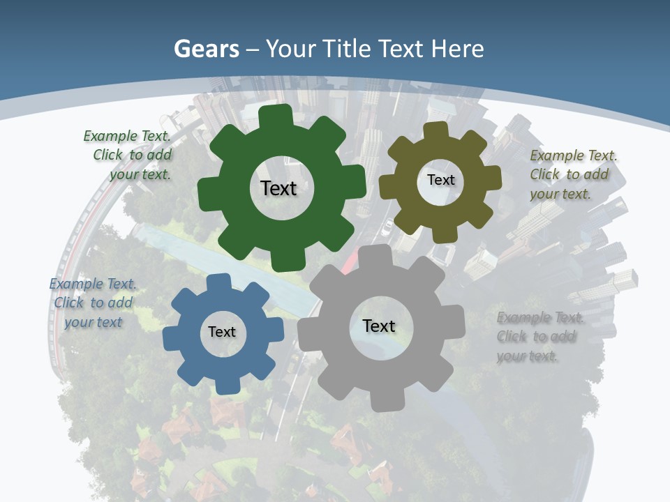 Urban River Commute PowerPoint Template