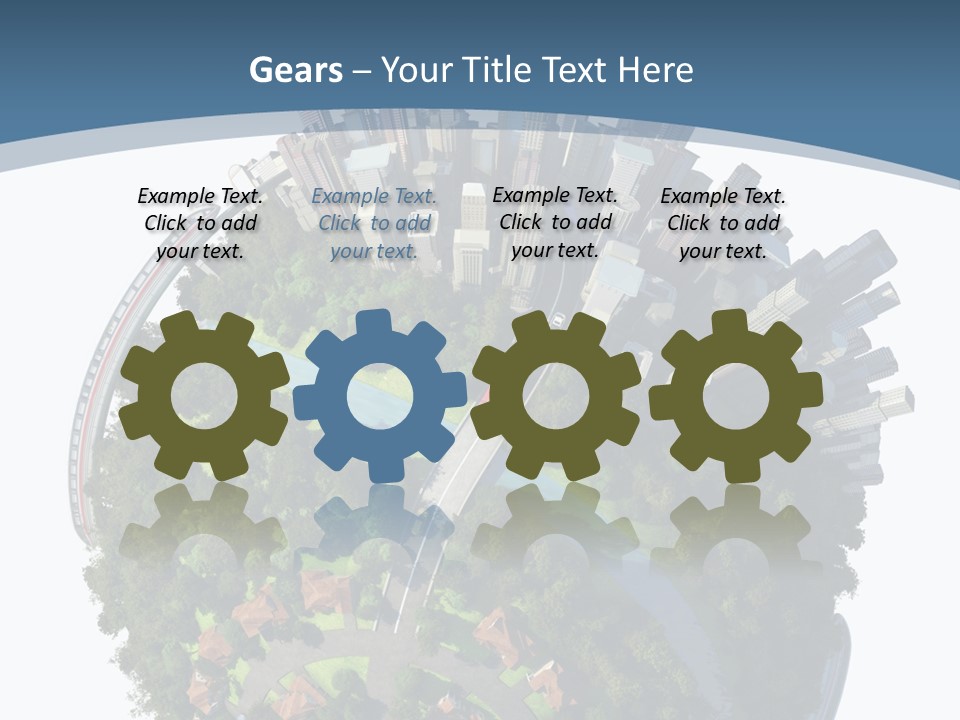 Urban River Commute PowerPoint Template