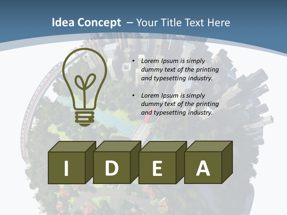 Urban River Commute PowerPoint Template