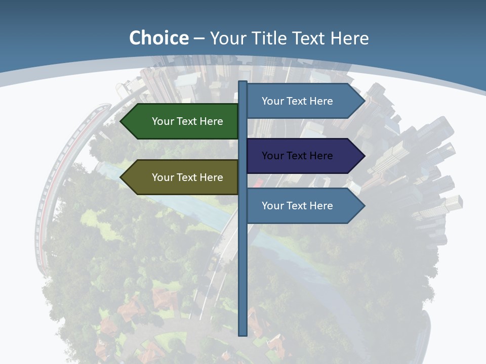 Urban River Commute PowerPoint Template