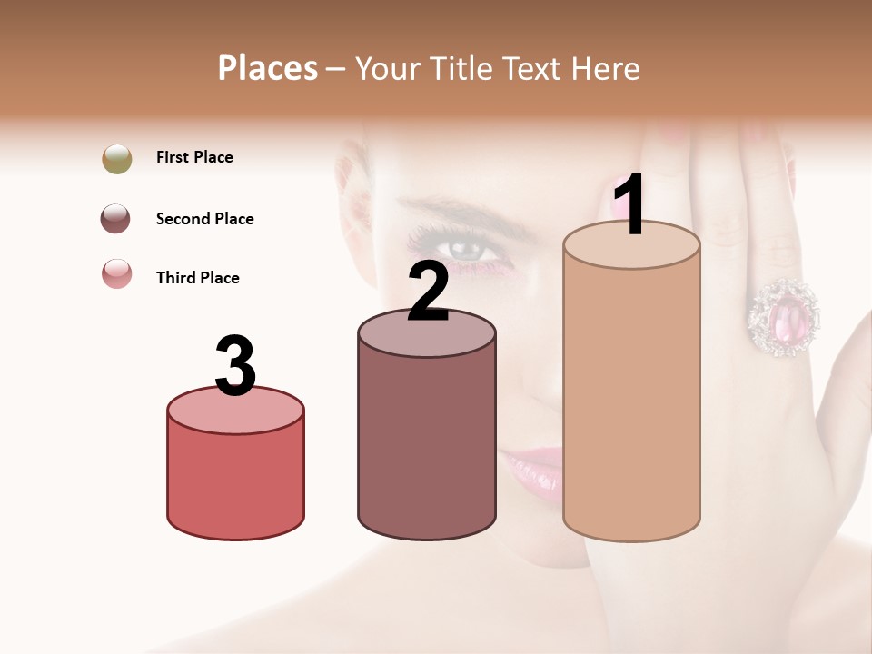 Silver Girl Horizontal PowerPoint Template