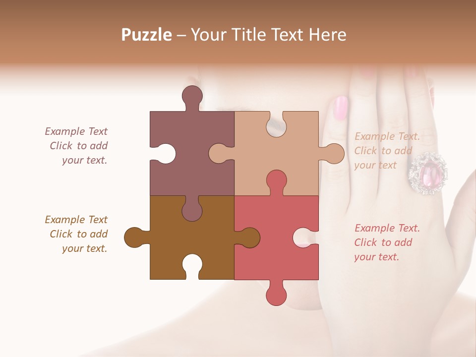 Silver Girl Horizontal PowerPoint Template