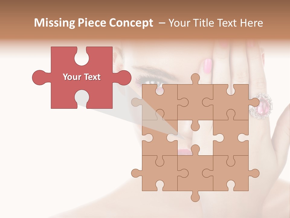 Silver Girl Horizontal PowerPoint Template