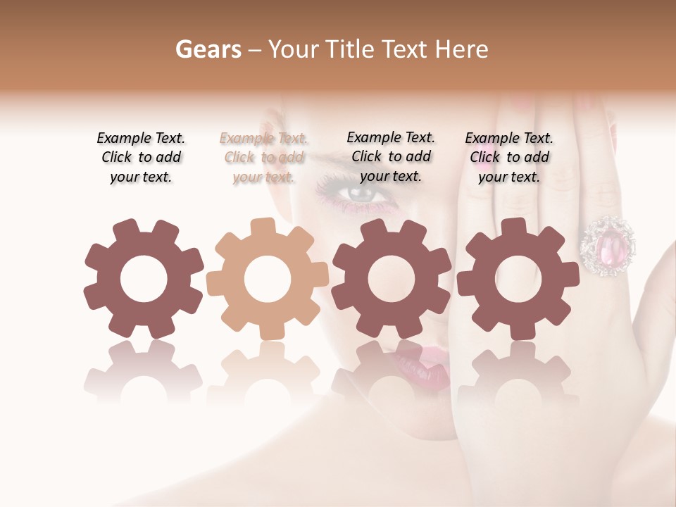 Silver Girl Horizontal PowerPoint Template