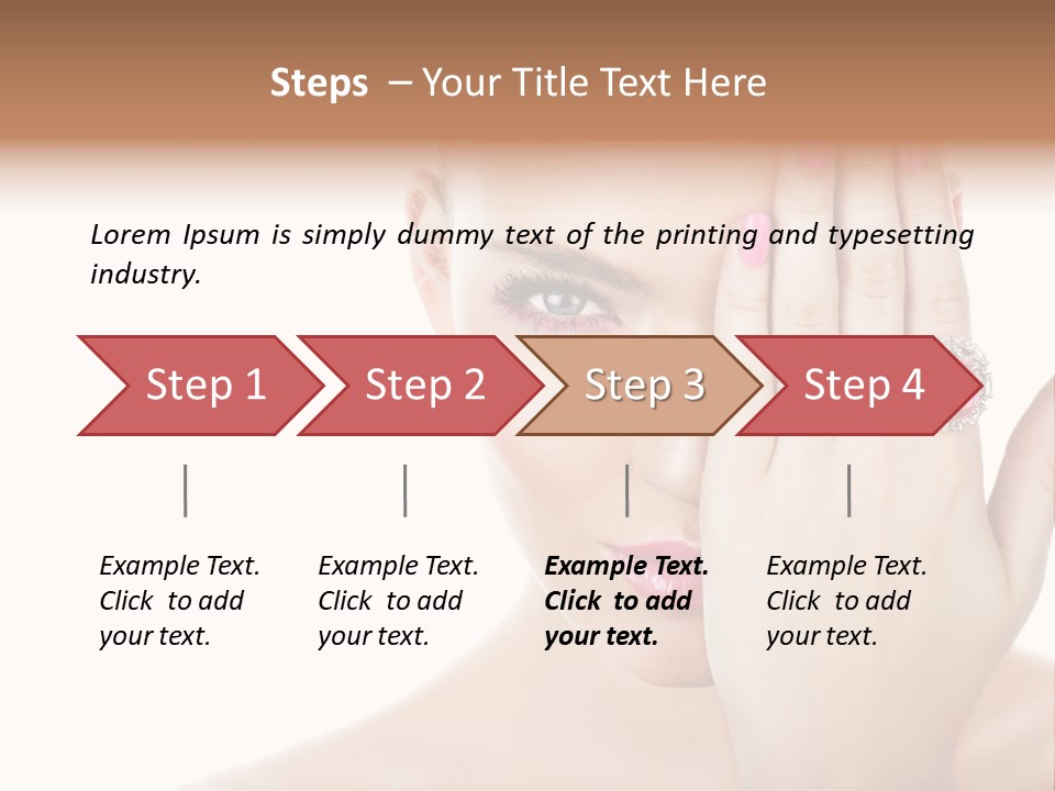 Silver Girl Horizontal PowerPoint Template