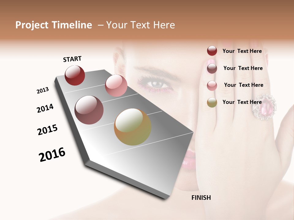 Silver Girl Horizontal PowerPoint Template