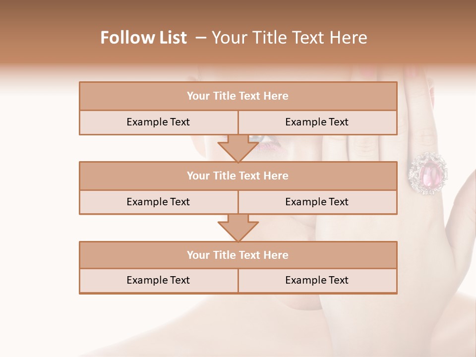 Silver Girl Horizontal PowerPoint Template