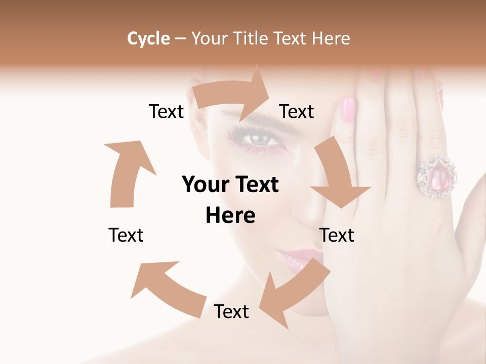 Silver Girl Horizontal PowerPoint Template