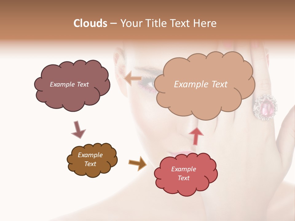 Silver Girl Horizontal PowerPoint Template