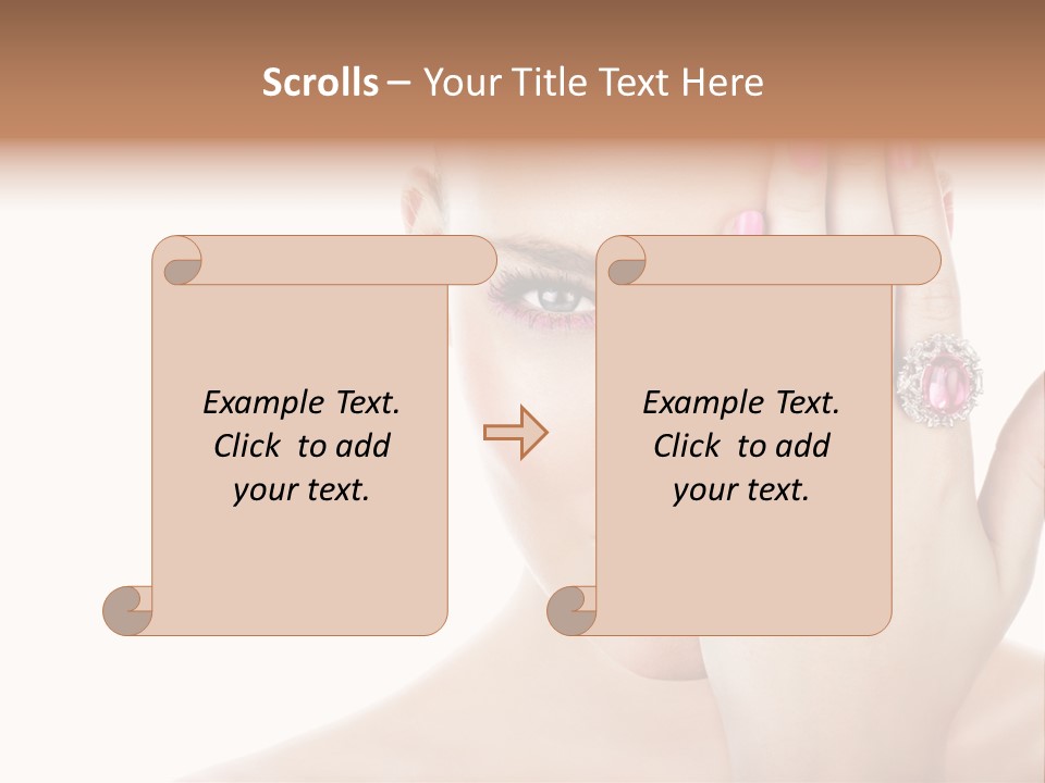 Silver Girl Horizontal PowerPoint Template