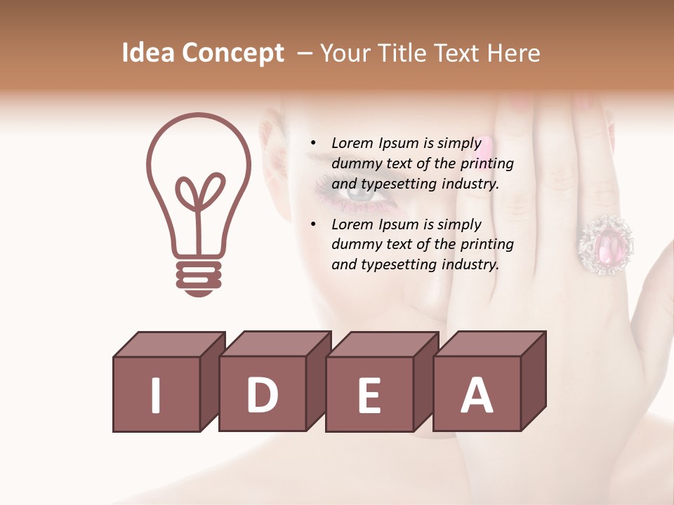 Silver Girl Horizontal PowerPoint Template