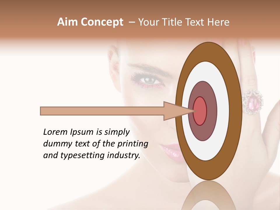 Silver Girl Horizontal PowerPoint Template