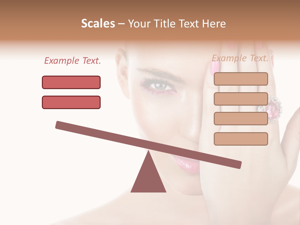 Silver Girl Horizontal PowerPoint Template