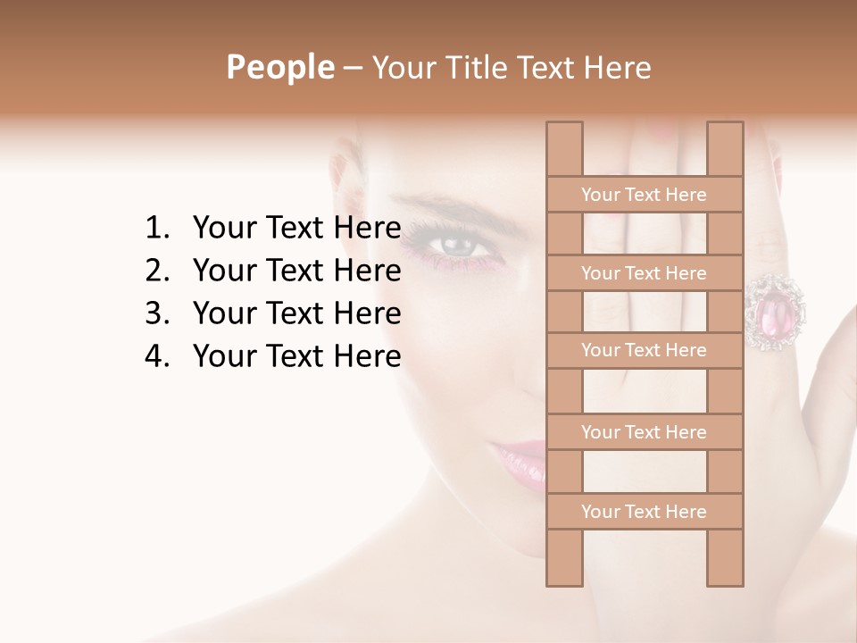 Silver Girl Horizontal PowerPoint Template