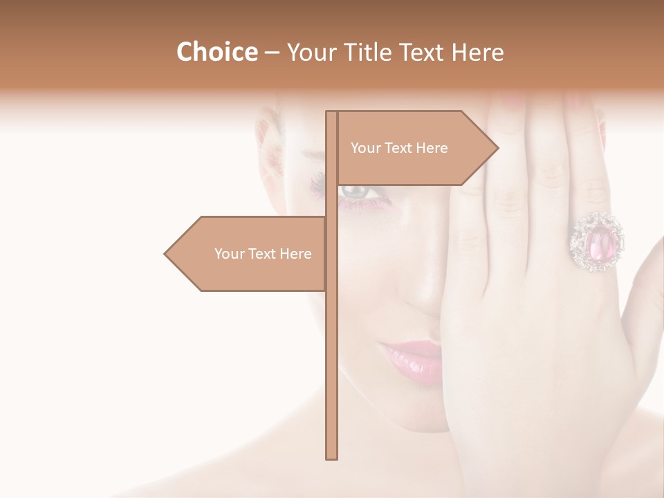 Silver Girl Horizontal PowerPoint Template