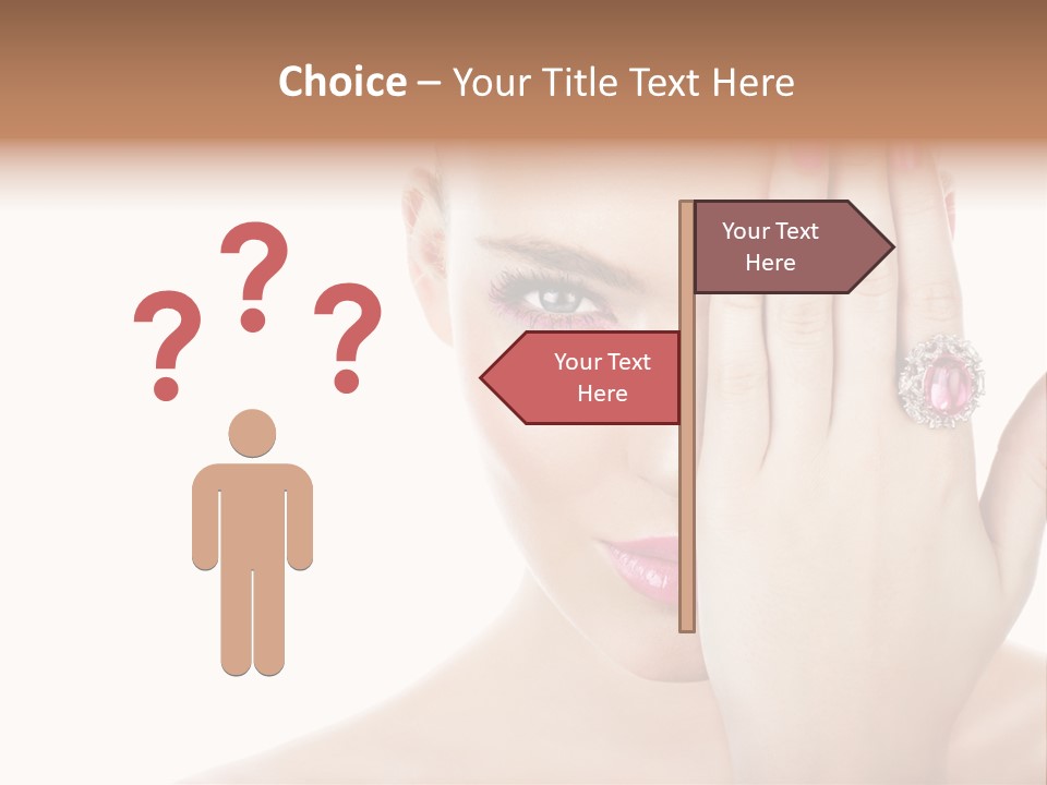 Silver Girl Horizontal PowerPoint Template