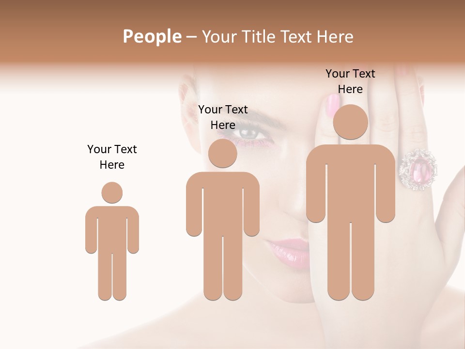 Silver Girl Horizontal PowerPoint Template