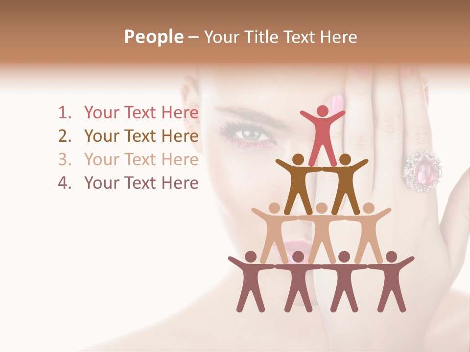 Silver Girl Horizontal PowerPoint Template