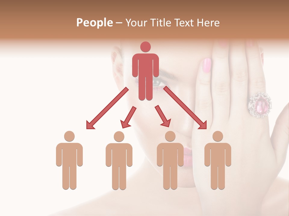 Silver Girl Horizontal PowerPoint Template