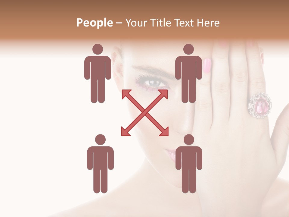 Silver Girl Horizontal PowerPoint Template