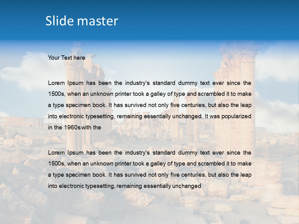 Syria Past Ruin PowerPoint Template