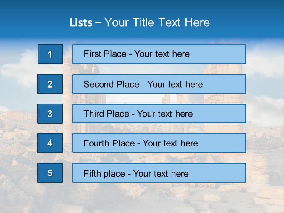 Syria Past Ruin PowerPoint Template