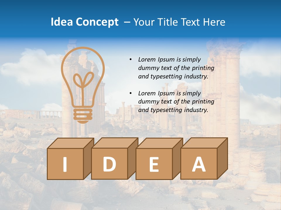 Syria Past Ruin PowerPoint Template