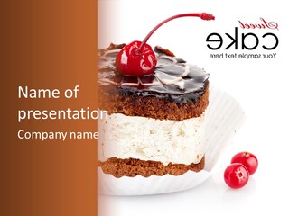 Black Calorie Sweetness PowerPoint Template