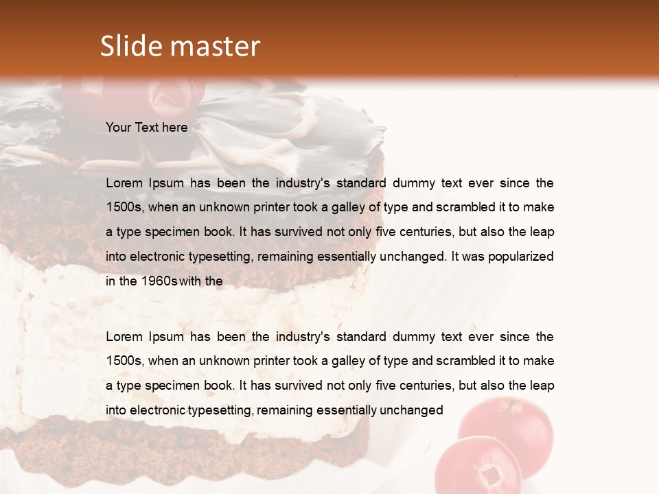 Black Calorie Sweetness PowerPoint Template