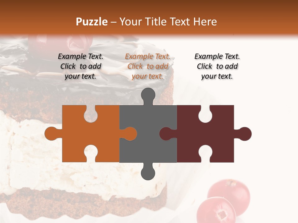 Black Calorie Sweetness PowerPoint Template