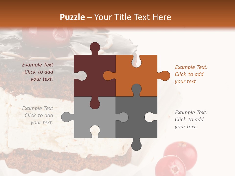 Black Calorie Sweetness PowerPoint Template