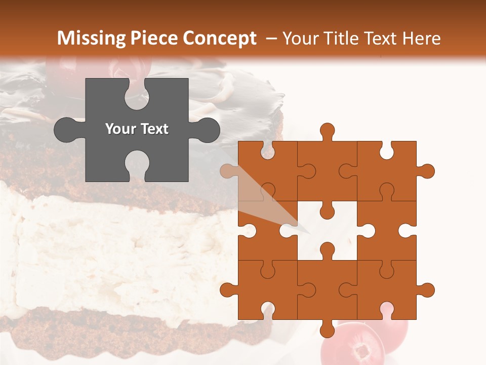 Black Calorie Sweetness PowerPoint Template