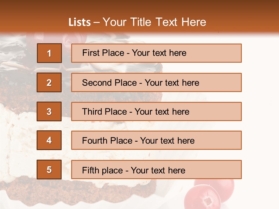 Black Calorie Sweetness PowerPoint Template