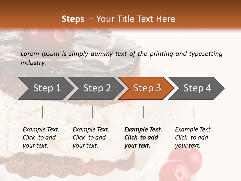 Black Calorie Sweetness PowerPoint Template