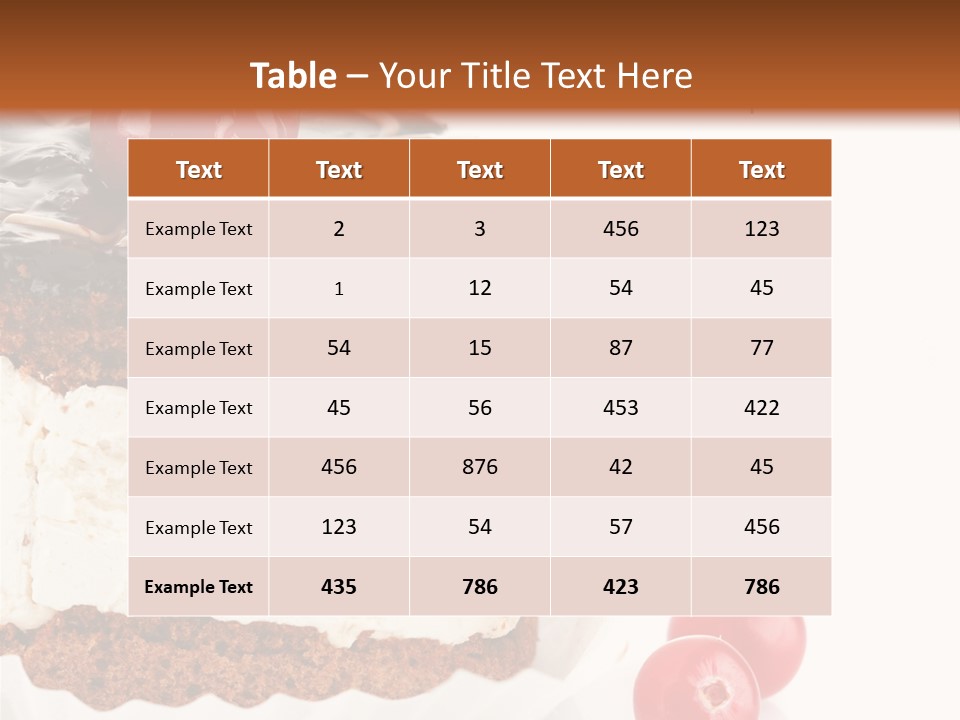 Black Calorie Sweetness PowerPoint Template
