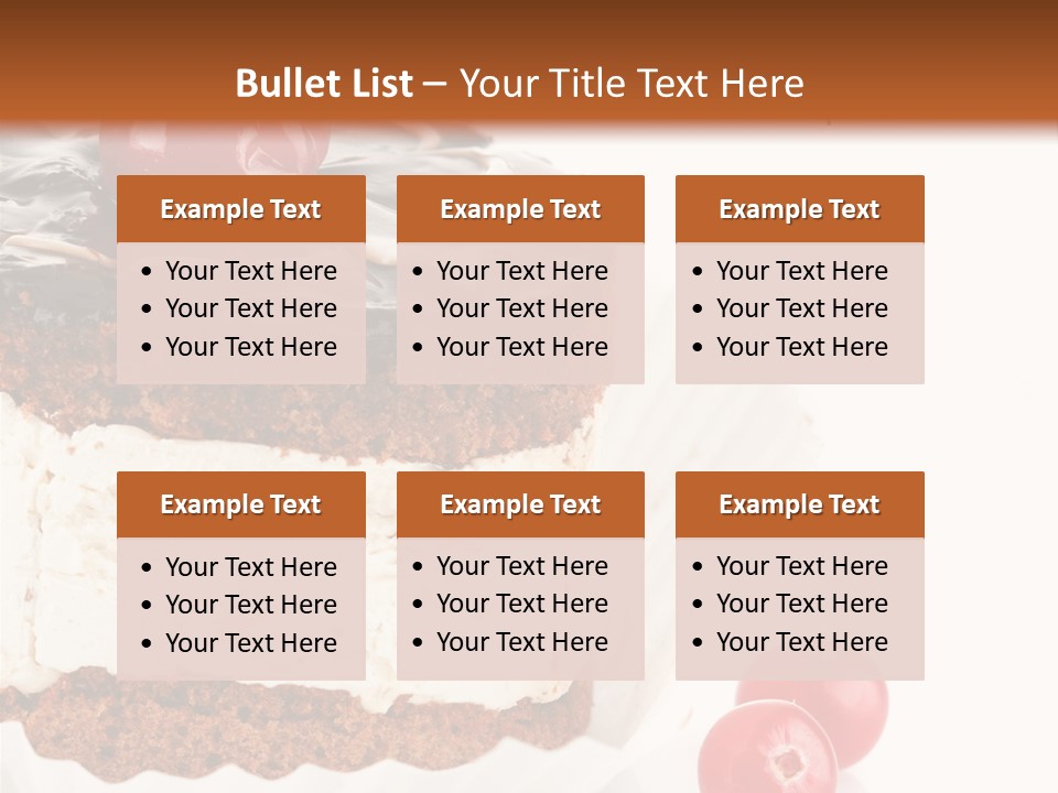 Black Calorie Sweetness PowerPoint Template