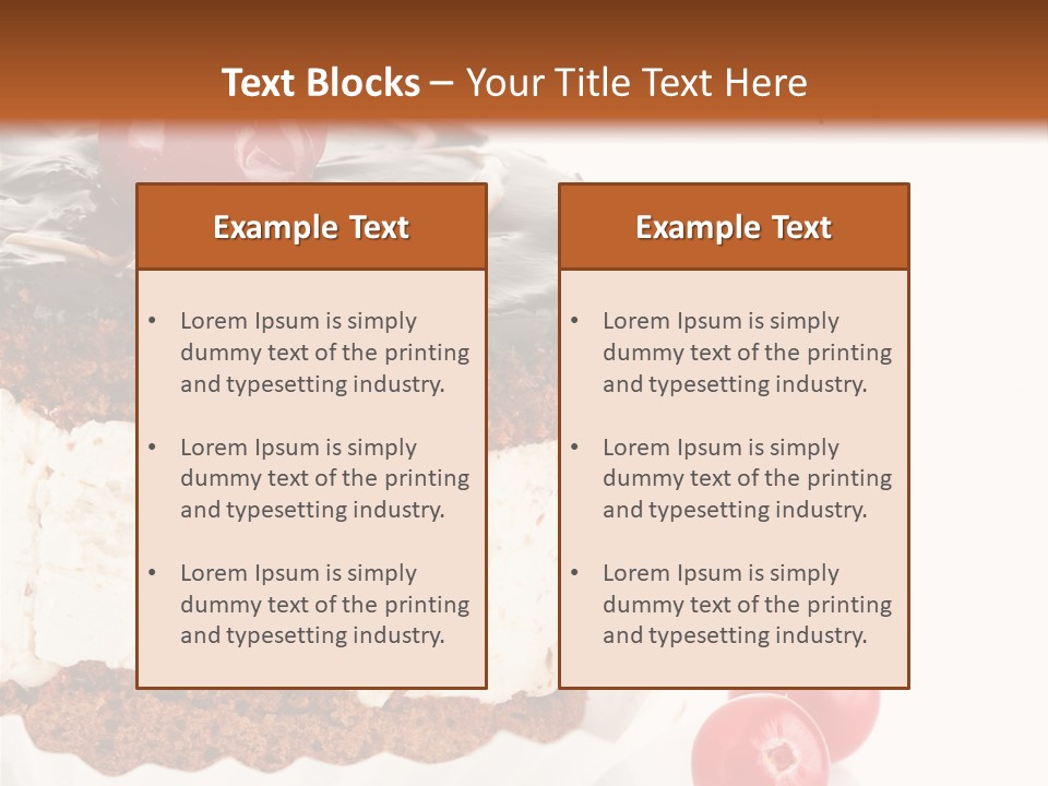 Black Calorie Sweetness PowerPoint Template